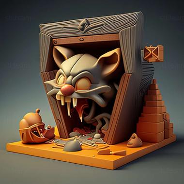 3D model Tom and Jerry in House Trap game (STL)